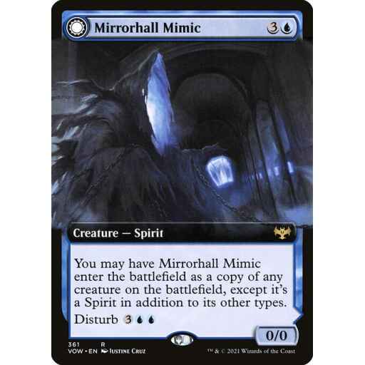 Innistrad: Crimson Vow - 361 - Mirrorhall Mimic // Ghastly Mimicry - Rare - C - Foil