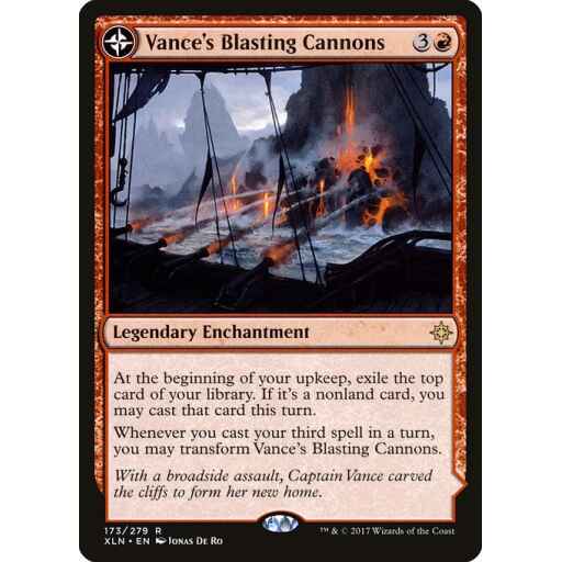 Ixalan - 173 - Vance's Blasting Cannons // Spitfire Bastion - Rare - C - Non-foil