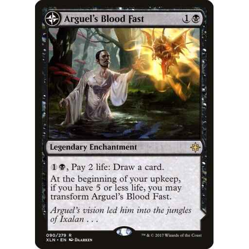 Ixalan - 90 - Arguel's Blood Fast // Temple of Aclazotz - Rare - C - Non-foil