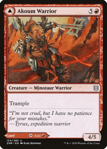Zendikar Rising - 134 - Akoum Warrior // Akoum Teeth - Uncommon - C - Non-foil