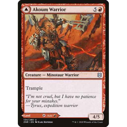 Zendikar Rising - 134 - Akoum Warrior // Akoum Teeth - Uncommon - C - Non-foil