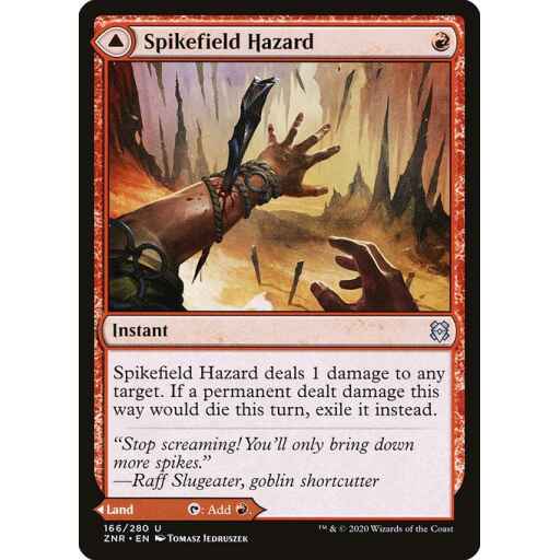 Zendikar Rising - 166 - Spikefield Hazard // Spikefield Cave - Uncommon - C - Non-foil