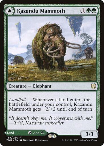 Zendikar Rising - 189 - Kazandu Mammoth // Kazandu Valley - Rare - C - Non-foil