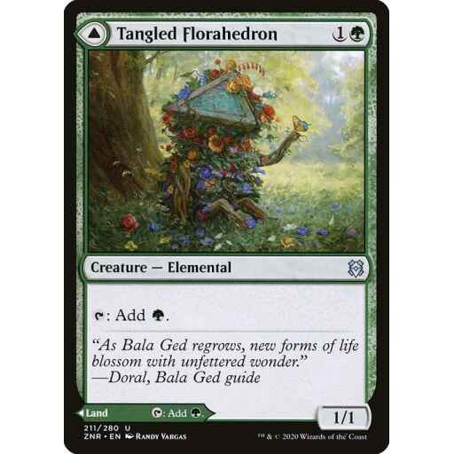 Zendikar Rising - 211 - Tangled Florahedron // Tangled Vale - Uncommon - C - Foil