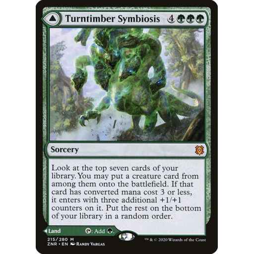 Zendikar Rising - 215 - Turntimber Symbiosis // Turntimber, Serpentine Wood - Mythic - C - Foil