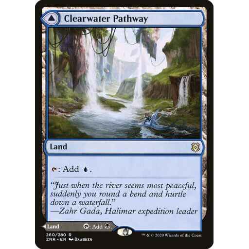 Zendikar Rising - 260 - Clearwater Pathway // Murkwater Pathway - Rare - C - Non-foil