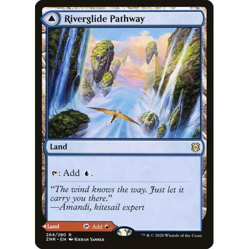 Zendikar Rising - 264 - Riverglide Pathway // Lavaglide Pathway - Rare - C - Foil