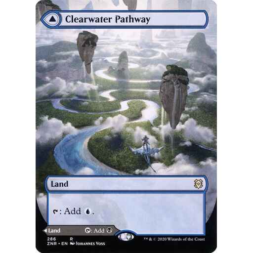 Zendikar Rising - 286 - Clearwater Pathway // Murkwater Pathway - Rare - C - Foil