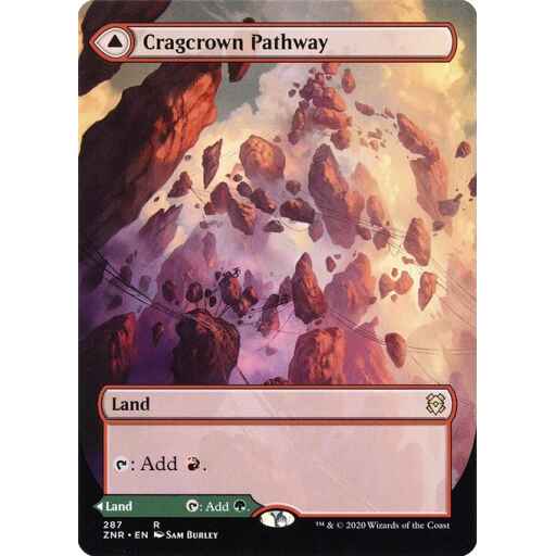 Zendikar Rising - 287 - Cragcrown Pathway // Timbercrown Pathway - Rare - C - Non-foil
