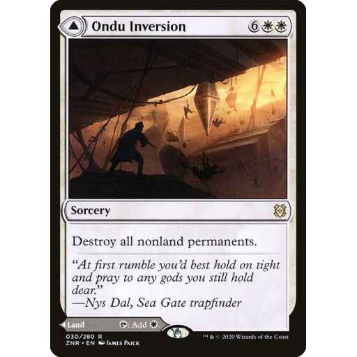 Zendikar Rising - 30 - Ondu Inversion // Ondu Skyruins - Rare - C - Non-foil