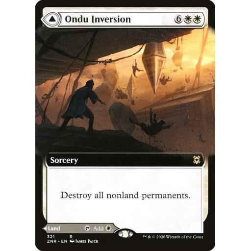 Zendikar Rising - 321 - Ondu Inversion // Ondu Skyruins - Rare - C - Foil