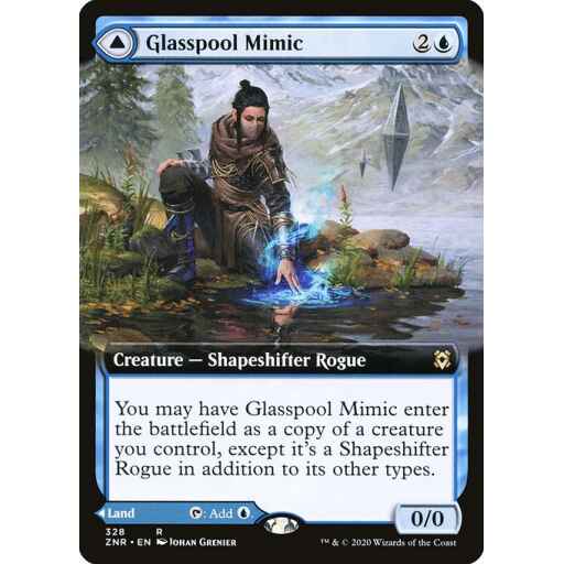Zendikar Rising - 328 - Glasspool Mimic // Glasspool Shore - Rare - C - Foil