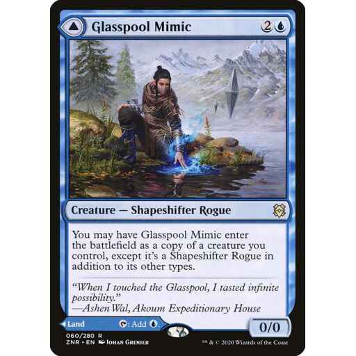 Zendikar Rising - 60 - Glasspool Mimic // Glasspool Shore - Rare - C - Foil