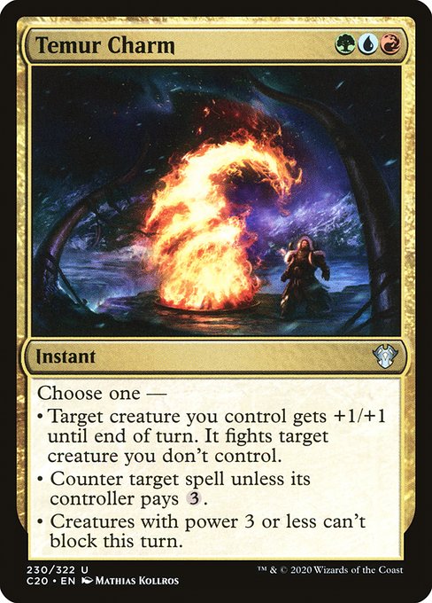 Commander 2020 - 230 - Temur Charm - Uncommon - Multi - Non-foil (Front)