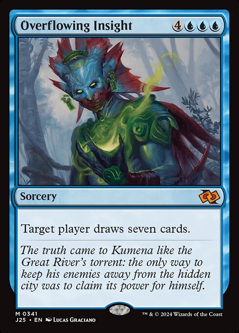 Foundations Jumpstart - 341 - Overflowing Insight - Mythic - U - Non-foil (Front)