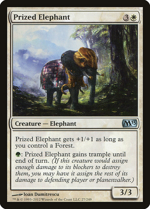 Magic 2013 - 27 - Prized Elephant - Uncommon - W - Non-foil (Front)