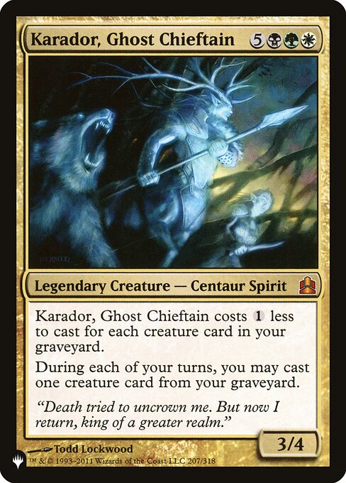 The List - CMD-207 - Karador, Ghost Chieftain - Mythic - Multi - Non-foil (Front)