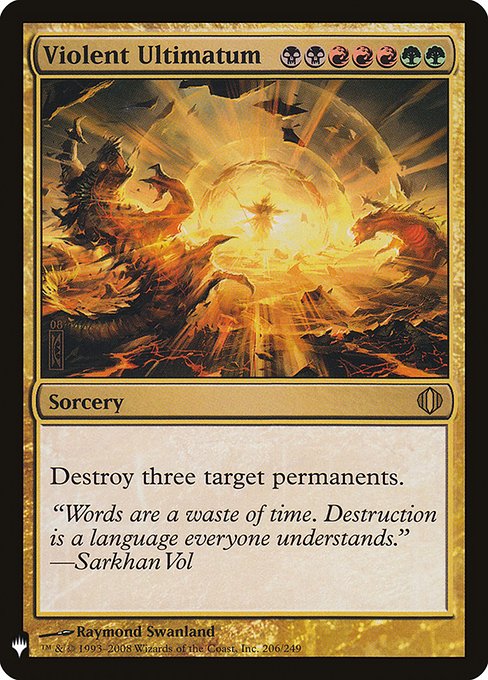 The List - ALA-206 - Violent Ultimatum - Rare - Multi - Non-foil (Front)