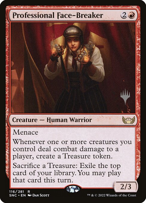 Streets of New Capenna Promos - 116p - Professional Face-Breaker - Rare - R - Non-foil - Promo (Front)
