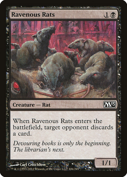 Magic 2013 - 106 - Ravenous Rats - Common - B - Non-foil (Front)