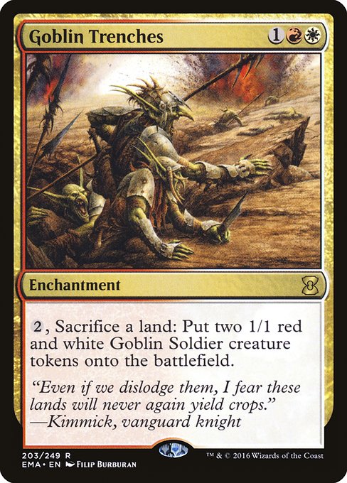 Eternal Masters - 203 - Goblin Trenches - Rare - WR - Non-foil (Front)