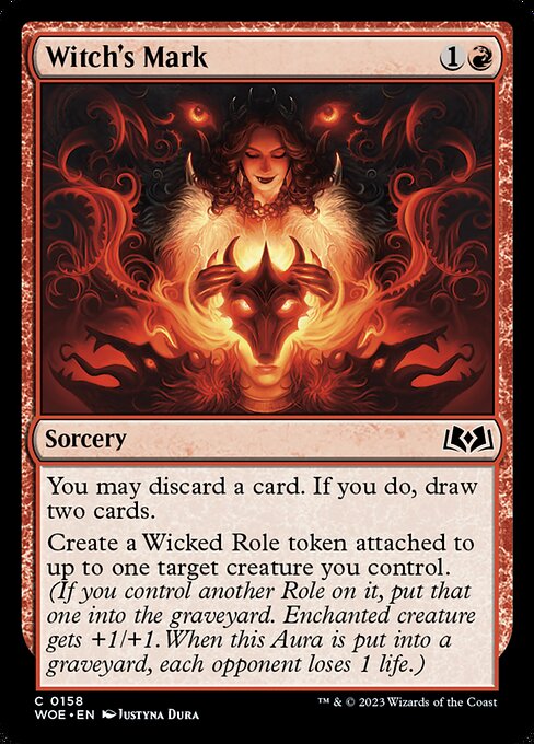 Wilds of Eldraine - 158 - Witch's Mark - Common - R - Non-foil (Front)