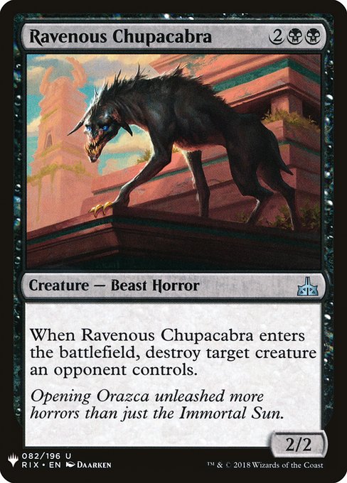 The List - RIX-82 - Ravenous Chupacabra - Uncommon - B - Non-foil (Front)