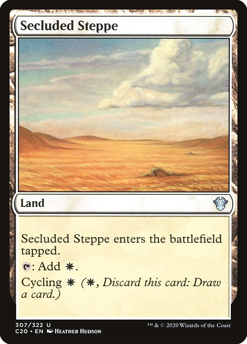 Commander 2020 - 307 - Secluded Steppe - Uncommon - C - Non-foil (Front)