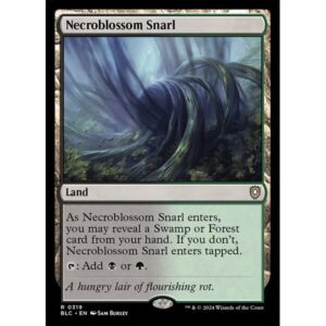 Bloomburrow Commander - 319 - Necroblossom Snarl - Rare - C - Non-foil (Front)