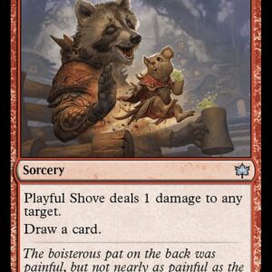 Bloomburrow - 145 - Playful Shove - Uncommon - R - Non-foil (Front)