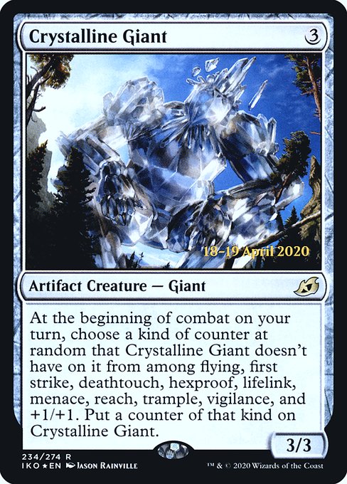 Ikoria: Lair of Behemoths Promos - 234s - Crystalline Giant - Rare - C - Foil - Datestamped Promo (Front)