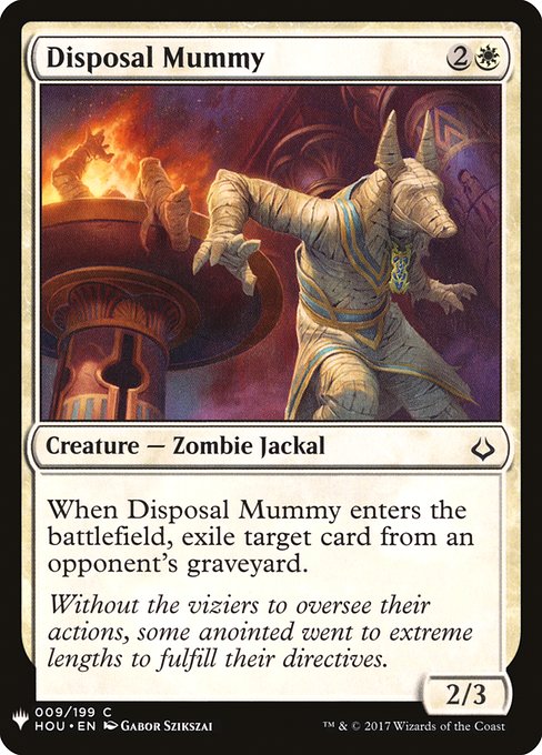 The List - HOU-9 - Disposal Mummy - Common - W - Non-foil (Front)