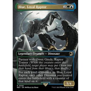 Jurassic World Collection - 8 - Blue, Loyal Raptor - Rare - UG - Non-foil (Front)