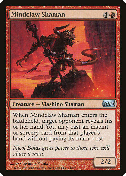 Magic 2013 - 142 - Mindclaw Shaman - Uncommon - R - Non-foil (Front)