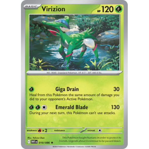 White Flare - 010/086 - Virizion - Reverse Holo