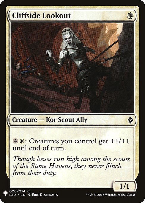 The List - BFZ-20 - Cliffside Lookout - Common - W - Non-foil (Front)