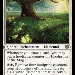 Bloomburrow Commander - 140 - Hoofprints of the Stag - Rare - W - Non-foil (Front)