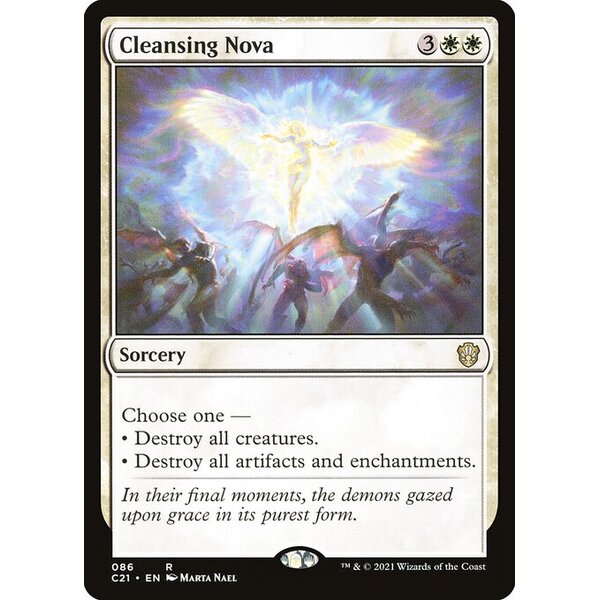 Commander 2021 - 86 - Cleansing Nova - Rare - W - Non-foil (Front)