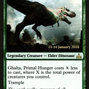Rivals of Ixalan Promos - 130s - Ghalta, Primal Hunger - Rare - G - Foil - Datestamped Promo (Front)