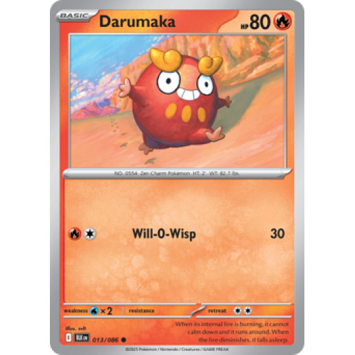 Black Bolt - 013/086 - Darumaka - Reverse Holo