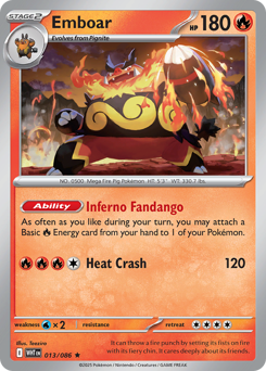 White Flare - 013/086 - Emboar - Holo