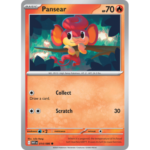 White Flare - 014/086 - Pansear - Master Ball Reverse Holo