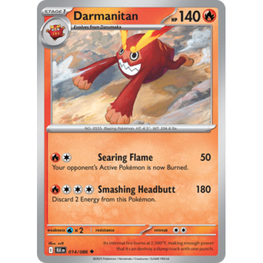 Black Bolt - 014/086 - Darmanitan - Reverse Holo