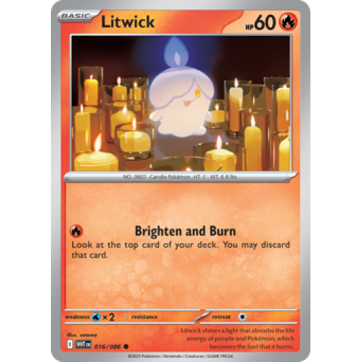 White Flare - 016/086 - Litwick - Master Ball Reverse Holo