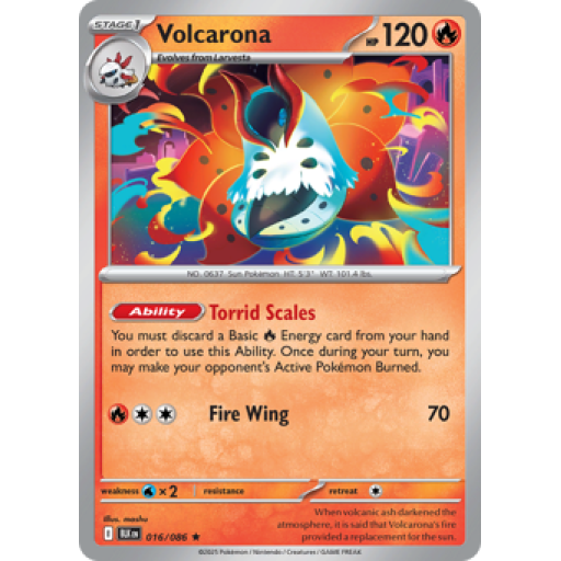 Black Bolt - 016/086 - Volcarona - Holo