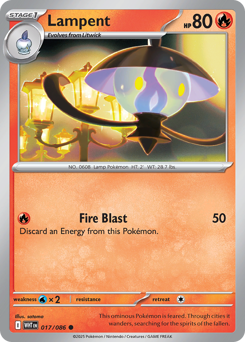 White Flare - 017/086 - Lampent - Master Ball Reverse Holo
