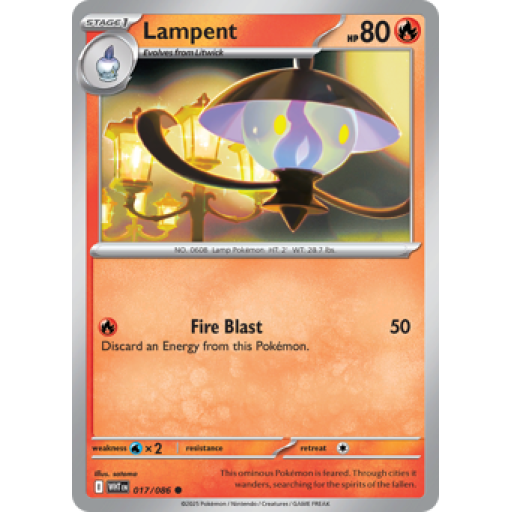 White Flare - 017/086 - Lampent - Reverse Holo