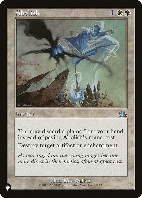 The List - PCY-1 - Abolish - Uncommon - W - Non-foil (Front)