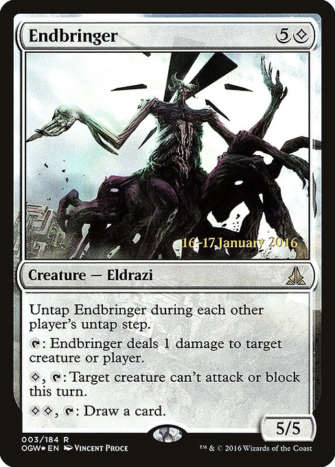 Oath of the Gatewatch Promos - 3s - Endbringer - Rare - C - Foil - Datestamped Promo (Front)
