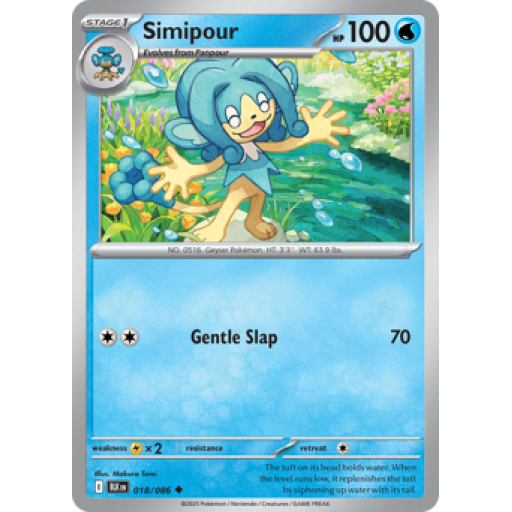 Black Bolt - 018/086 - Simipour - Master Ball Reverse Holo